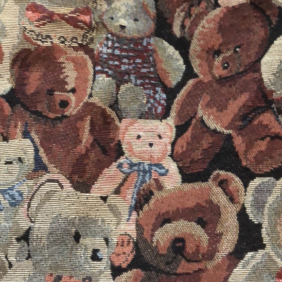 Vintage Tapestry Teddy Bear Backpack - Picture 4 of 16